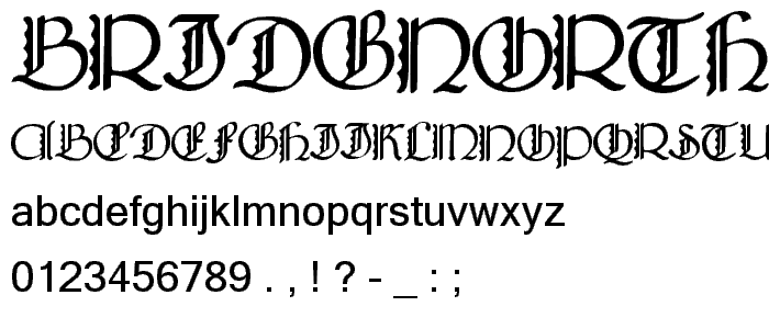 Bridgnorth Capitals font